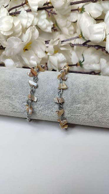 ps nakit narukvice: Narukvica sa prirodnim kamenčićima - Dizajn: lančana narukvica sa — 4