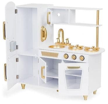 labrador obuca veliki brojevi: Velika drvena kuhinja za decu – White & Gold (ECO TOYS) Šifra — 3