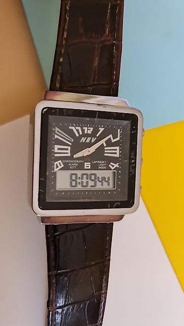 NEV hibridni ručni sat – analogno/digitalni - Kućište kvadratnog