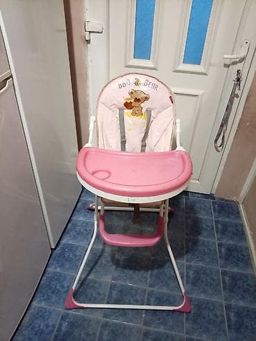 decije stvari za devojcice: Dečija hranilica sa poslužavnikom – pink - Udobno sedište sa — 2