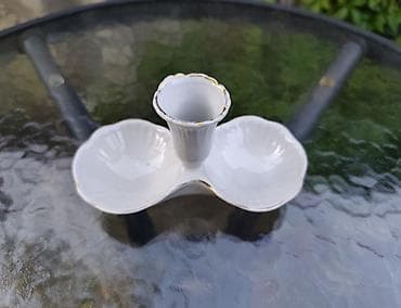 bele plasticne stolice: Vintage porcelanska figurica / posuda - FP Zaječar Stari ex-YU — 2
