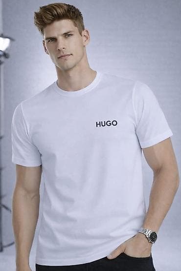 hugo etikete: Men's T-shirt Hugo Boss, bоја - Crna — 3