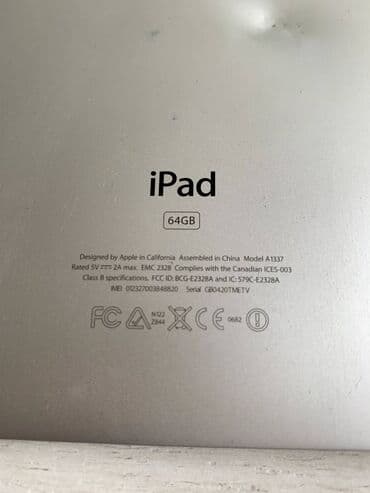 Scanners: IPad 1 A1337 ⚙️ Info:    - Za delove    - WiFi + GSM    - Kad se — 4