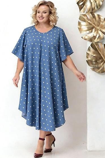 Dresses: Haljina sa tufnama – komforan A-kroj - Model: lepršava midi haljina — 2