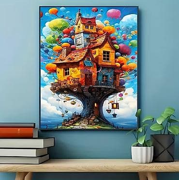 Muzički instrumenti: Novo. Bojenje po brojevima - Kuća na drvetu Veličina 40x50cm — 5