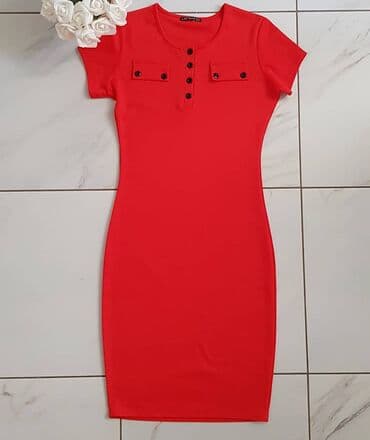 push up helanke new yorker: M (EU 38), color - Red, Short sleeves — 2