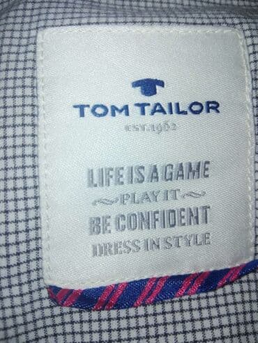 midi haljine h m: Shirt Short sleeves, S (EU 48), Tom Tailor, color - White, Cotton — 2