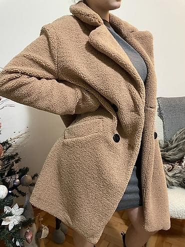 Ženski teddy kaput u boji karamela. Caliope kaput kao nov, vel L