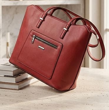 Elegantna ženska torba – bordo/crvena, tote dizajn - Materijal