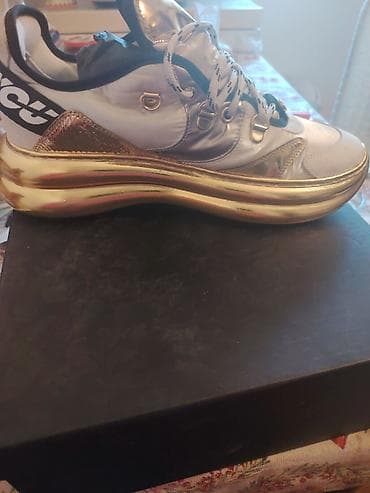 patike uptempo: Modne patike LRBL – bele sa zlatnim detaljima - Model: niskoprofilne — 7