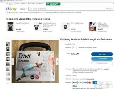 sto na rasklapanje za kampovanje: *** AKCIJA *** #0662 Kettlebell Teg Rusko zvono CRIVIT 4kg; Uključeno — 5