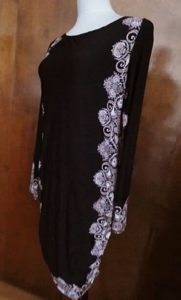 haljine sa kaisem: L (EU 40), color - Black, Cocktail, Long sleeves — 1