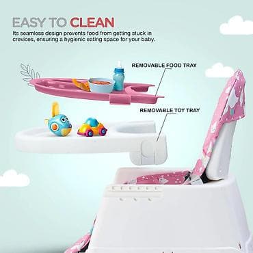 forma ideale kompjuterski stolovi: Stolica za hranjenje BABY LINE Y22 – Rozi Jednorog (šifra — 4