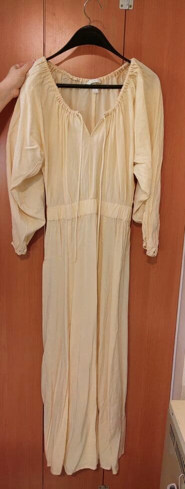 dugacke bunde: H&M M, color - Beige, Oversize, Long sleeves — 2