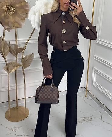 bijela bluza: Elegantna ženska košulja sa dugim rukavima i istaknutim špičastim — 4