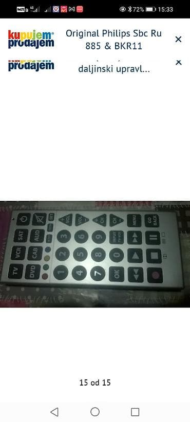 spric za tulumbe prodaja: Philips SBC RU885 univerzalni daljinski + Amplicomms BKR-11 “learning” — 4