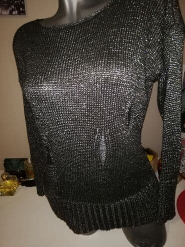 rupicasti dzemper: NOVO,,, Brendiran đenper
METALIK crno sivo
 Fabrički iscepak — 3