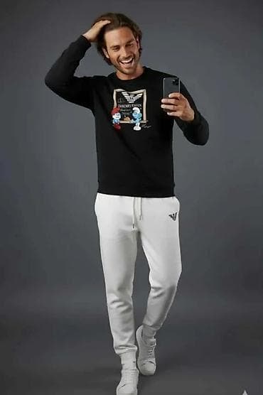 patike original: Muški duks sa printom – kolekcija sa Štrumpfovima Oni 5300 - Model — 4