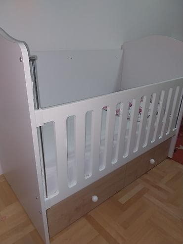 Dečiji nameštaj: Dečji krevetac sa fiokama i spuštajućom ogradicom - Materijal — 4