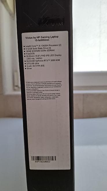 mikrofon slike: NOV neotpakovan HP Victus 15-fa2002nm, garancija!! Nov neotpakovan — 7