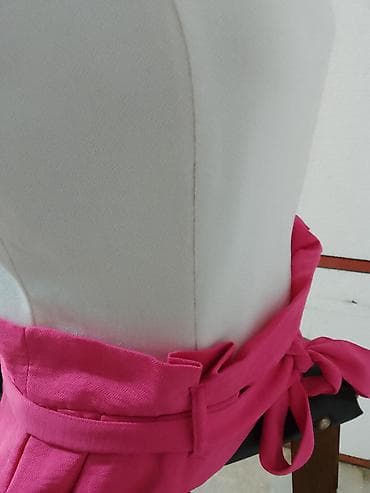 siroko: AMISU ženski letnji komplet – bela top majica na bretele + visoki pink — 3
