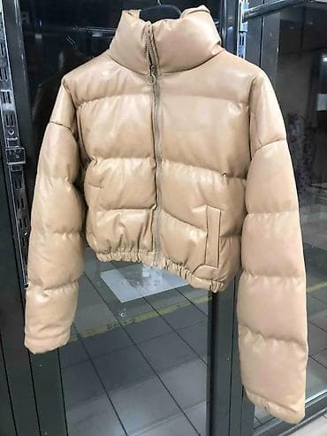 papuce sa perjem: Ženska kratka puffer jakna – bež - Kroj: kraći/boxy kroj sa — 1