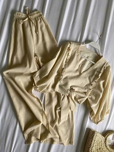 h: S (EU 36), M (EU 38), L (EU 40), Stripes, color - Beige — 1