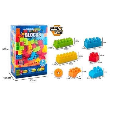 KOCKE 230PCS – šarene edukativne kocke za decu 3+ Šifra proizvoda