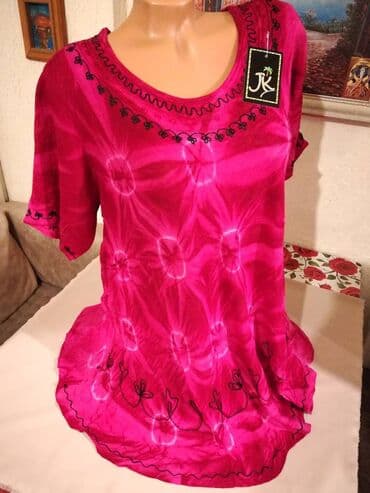 push up helanke prodaja: 2XL (EU 44), Viskoza, Cvetni, Jednobojni, bоја - Roze — 4