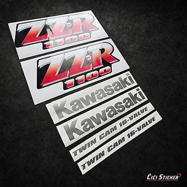 zvezdano nebo kola: Kawasaki ZZR 1100 Komplet Nalepnica - 2829 Komplet nalepnica za — 3