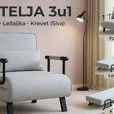 Ostali nameštaj: Fotelja na razvlacenje Fotelja 3u1 Stolica Fotelja Krevet Sklopiva — 4