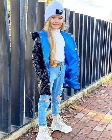 colmar ski jakne: Jakna sa za dva lica, farmerke i kapa u kompletu za devojčice od 2 do — 4