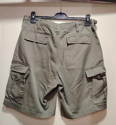 Bermude i šortsevi: Muške cargo šorts bermude – maslinasto zelene - Kroj: klasičan ravni — 2