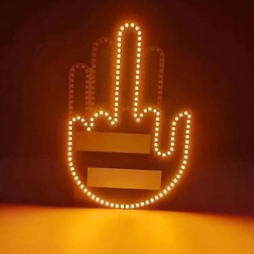 Auto delovi: LED emotikon/gest ruk svetlo za zadnje staklo automobila – 2 u 1 - — 6