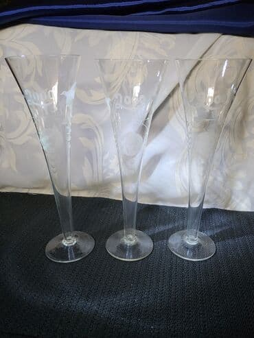 Drinking Glasses: Case za vino,kristalno staklo,rucna gravura iz 2000ih.god. Case za — 6