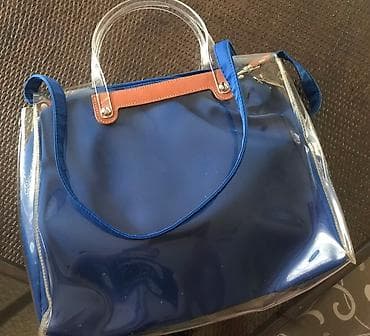 zvucnik i mikrofon: Prelepa nova torba! Royal blue i providna gumirana plastika — 3