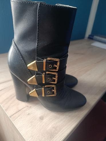 opposite shoes kragujevac: GUESS Luluby ( ženske kožne gležnjače na štiklu - Model: crne — 5