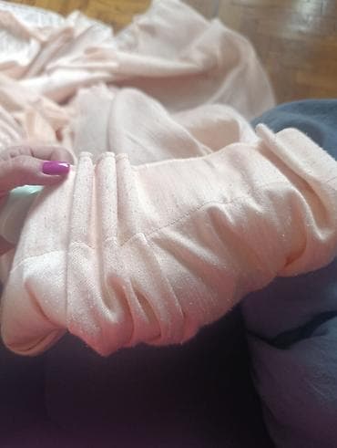 jastuci za makrame ljuljasku: Zavese od svetloružičastog/salonit bež šantung-svilenkastog platna — 3