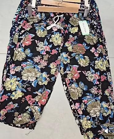 m sara pantalone: Šalvare 3/4 siroke,meke,udobne sa elastinom i elasticnim pojasem — 8