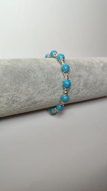 bogner torbe zenske: Narukvica sa tirkiznim perlama - Elegantna narukvica izrađena od — 1