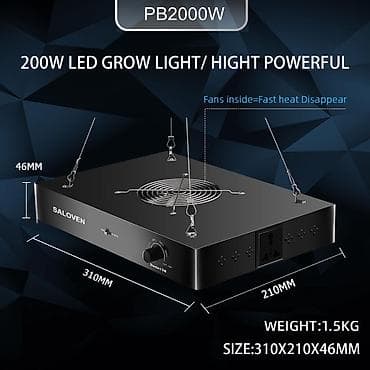 dormeo za decu: SALOVEN LED grow svetlo za biljke – puna spektralna rasveta sa — 5