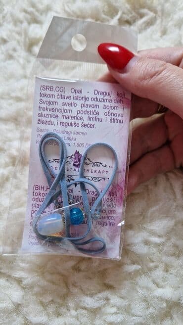 muska zimska jakna sa krznom: Ogrlica sa priveskom, Materijal: Kristal — 1