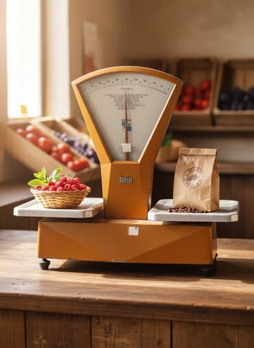 valjak za peglanje akcija: Mehanička dvostrana trgovačka vaga – retro model - Tip — 1