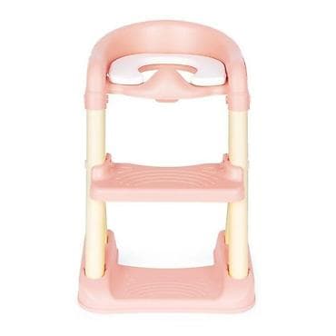 gornji ugaoni kuhinjski element: Adapter za WC šolju za decu sa stepenikom – EcoToys, pink Šifra — 5