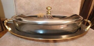 vatrostalne posude sa poklopcem: COIN CASA-STAKLENA CINIJA SA POKLOPCEM I POSLUZAVNIKOM-MADE IN ITALY — 5