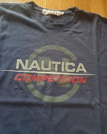jakne sa krznom beograd: NAUTICA teget majica. XL velicina, pazuh 61 cm, duzina 77cm, ramena — 3