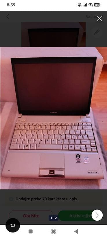 Toshiba Portégé ultraportabilni laptop - Serija: Toshiba Portégé -