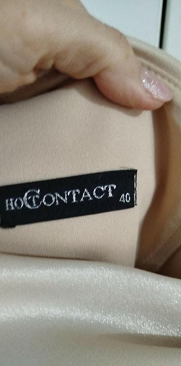 torbe za mame: Elegantna koktel haljina – bež/šampanj ton - Kroj: uska, mini dužina — 5