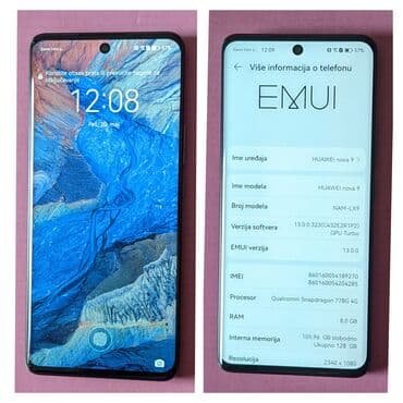 blender akcija: Huawei Nova 9, 128 GB, bоја - Siva, Otisak prsta — 2
