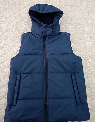 Prsluci: Pufnasti prsluk – tamnoplavi M veličina - Topao, lagan i komforan — 4